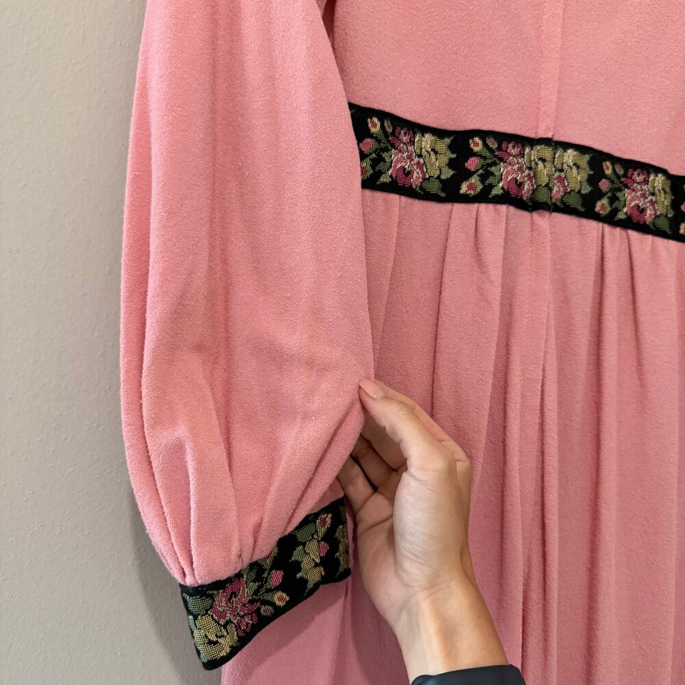 Gunne Sax Black Label Rare Renaissance Long Sleeve Dress - Picture 4 of 11